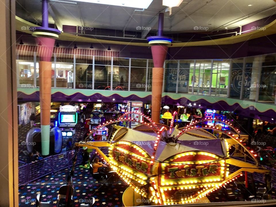 Mall arcade.