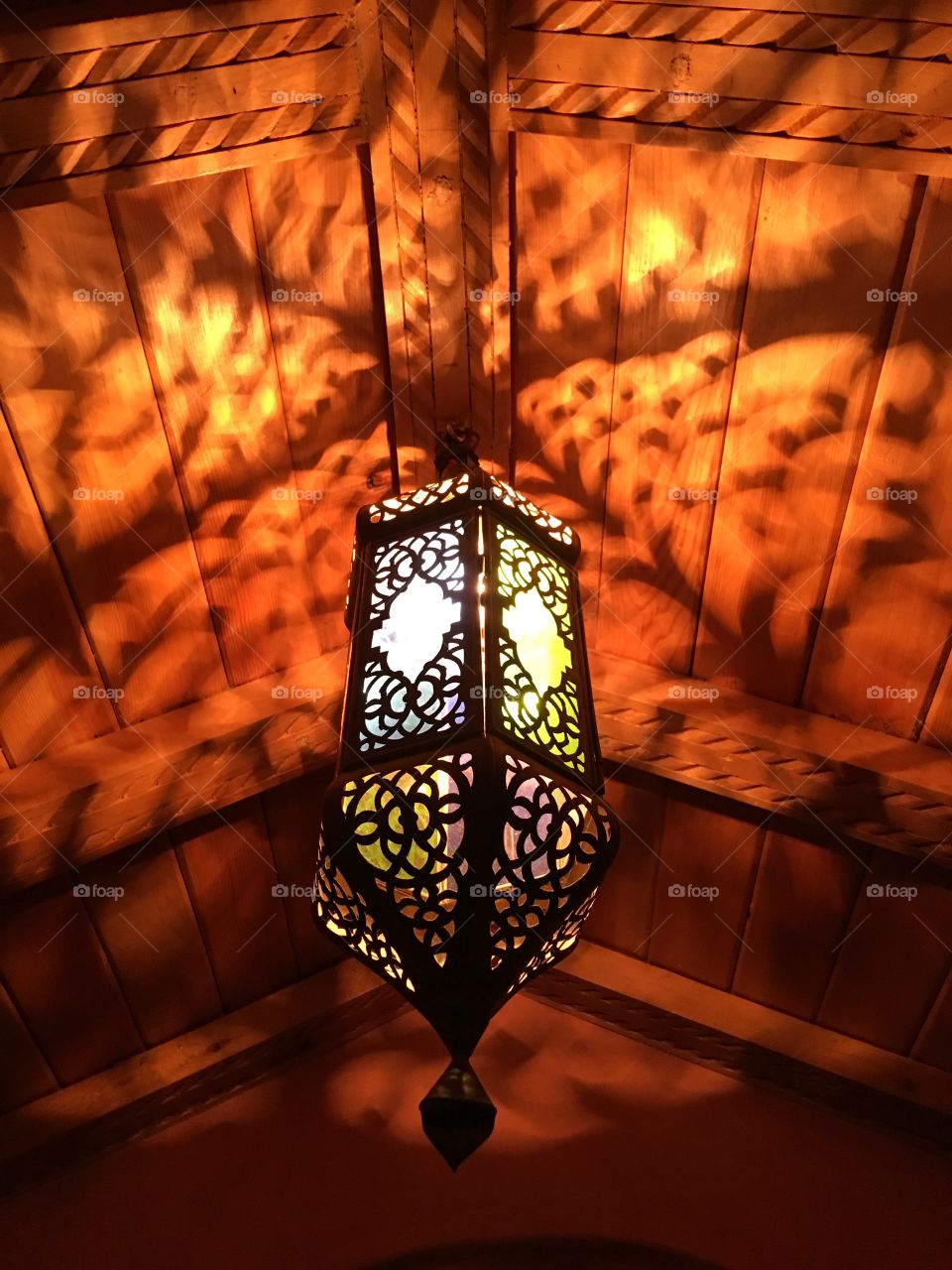 Hanging, Lamp, Light, Decoration, Gold