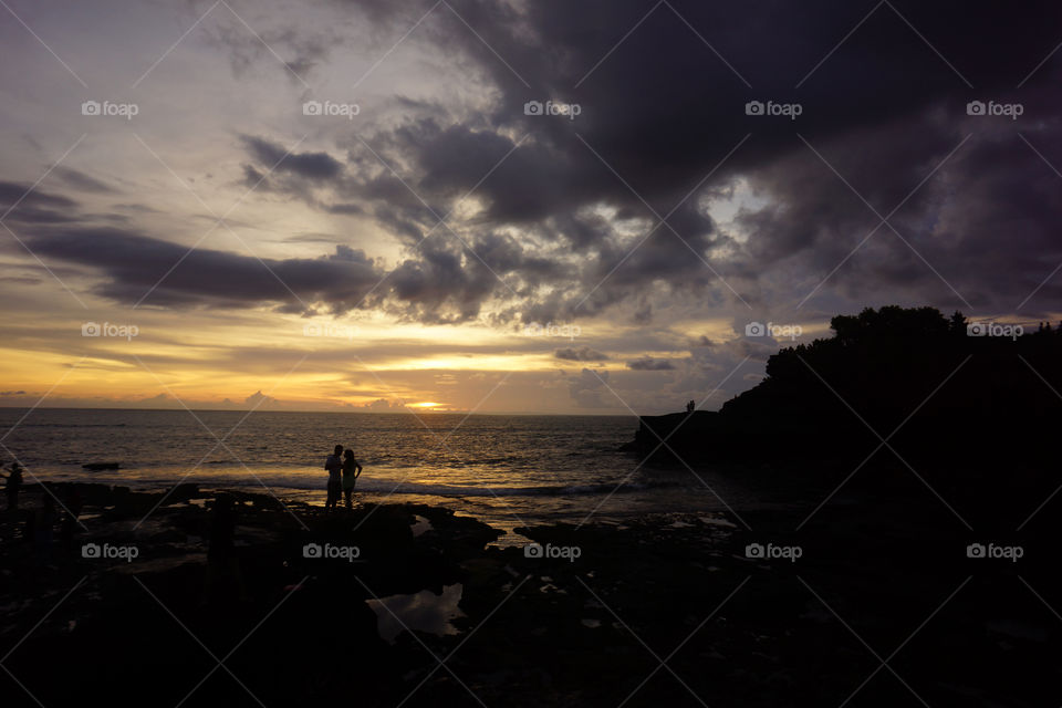 Sunset in bali Indonesia