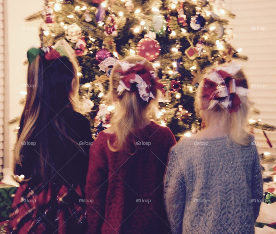 Three Girls and A Christmas Tree