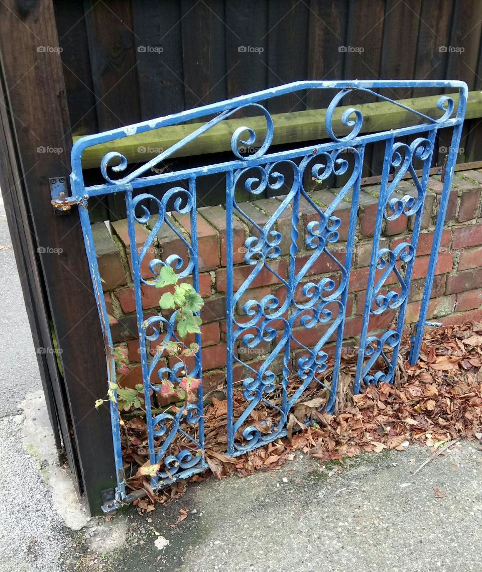 Blue rusty gate