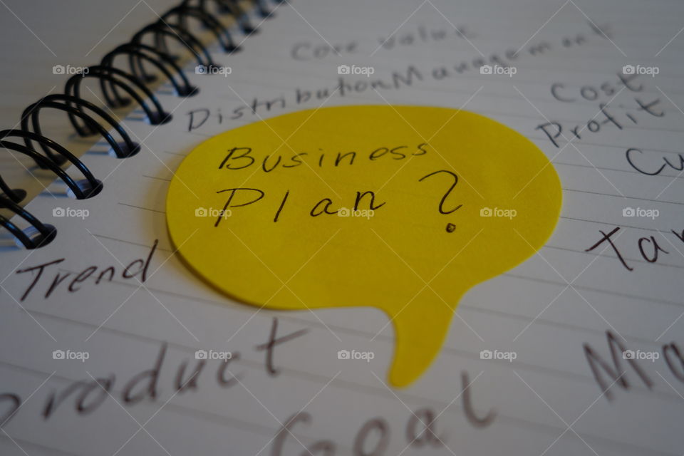 Creating a business plan.