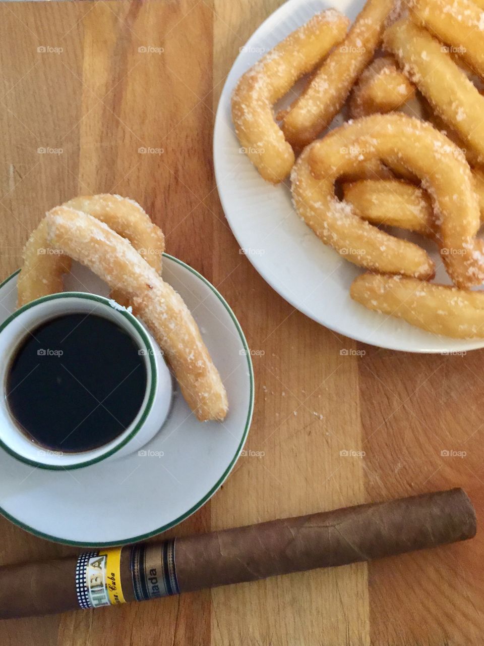 Cuban coffee and churros for breakfast 