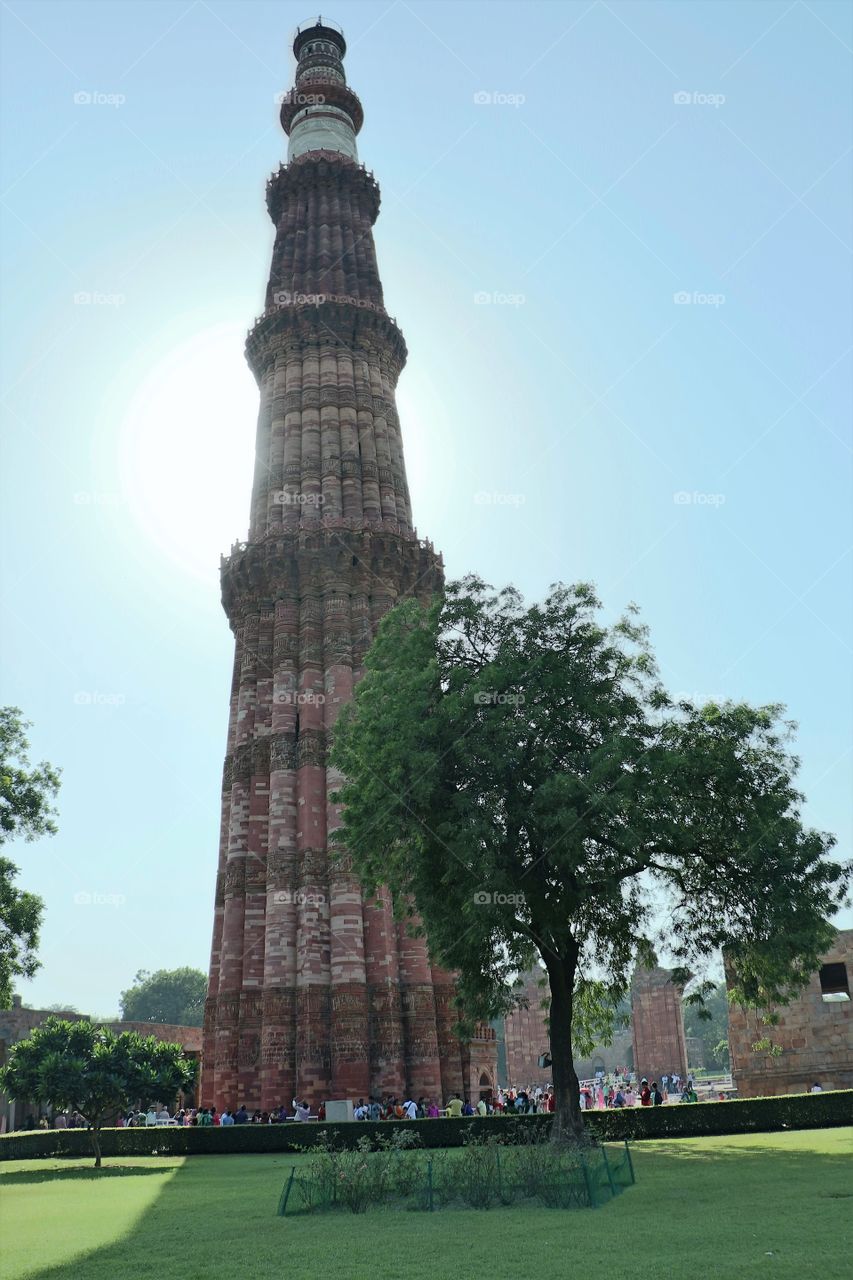 qutub minar the world's tallest brick minaret in the world.