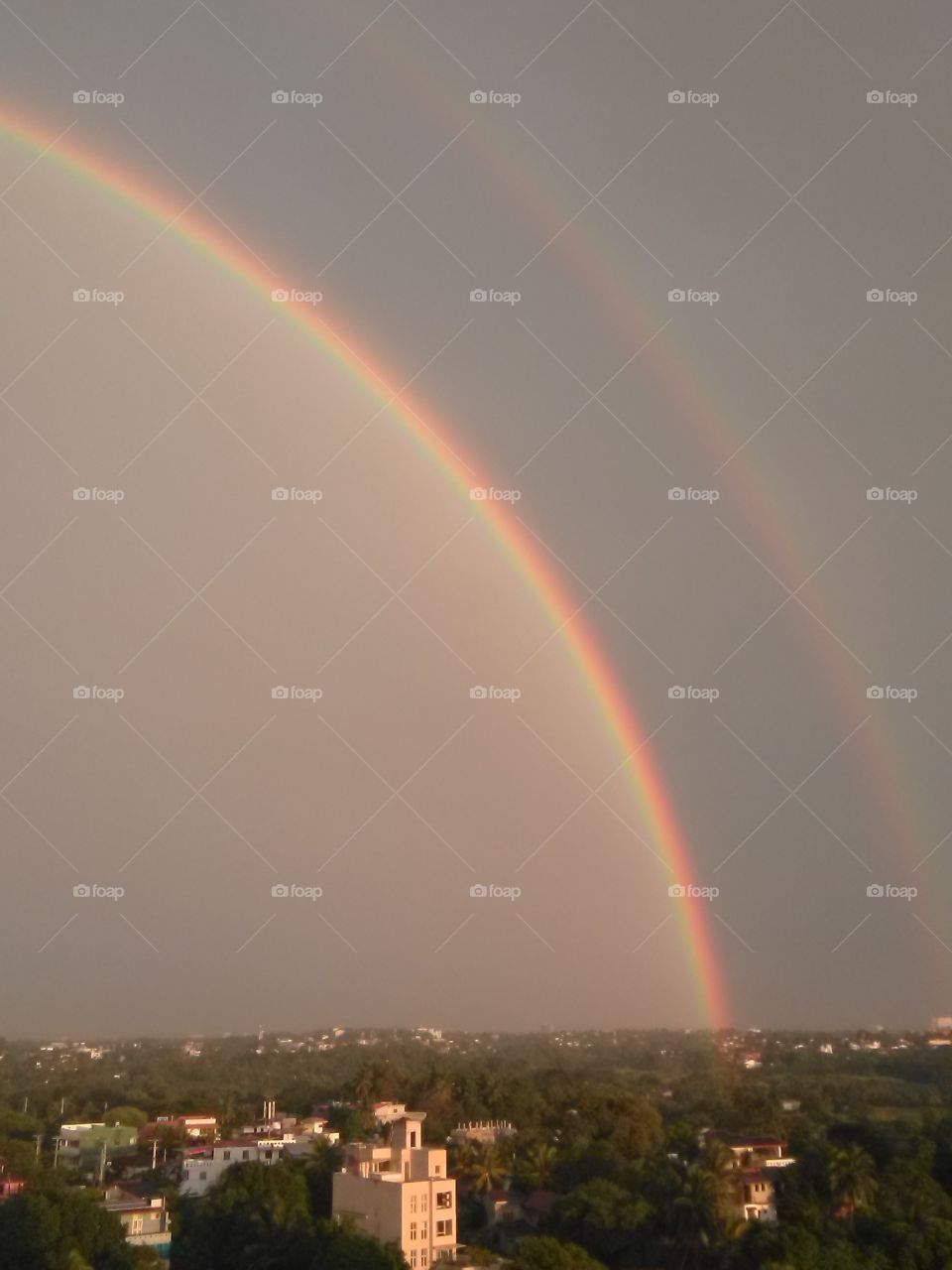 Rainbow evening time