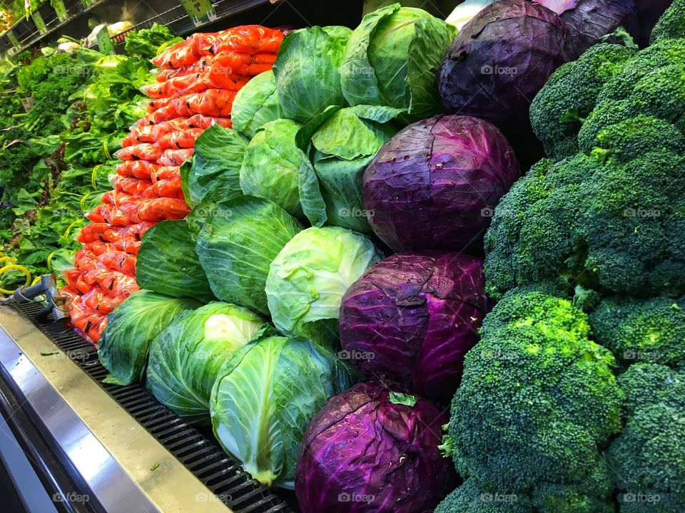 Colorful Fresh Organic Vegetables Displayed at Market