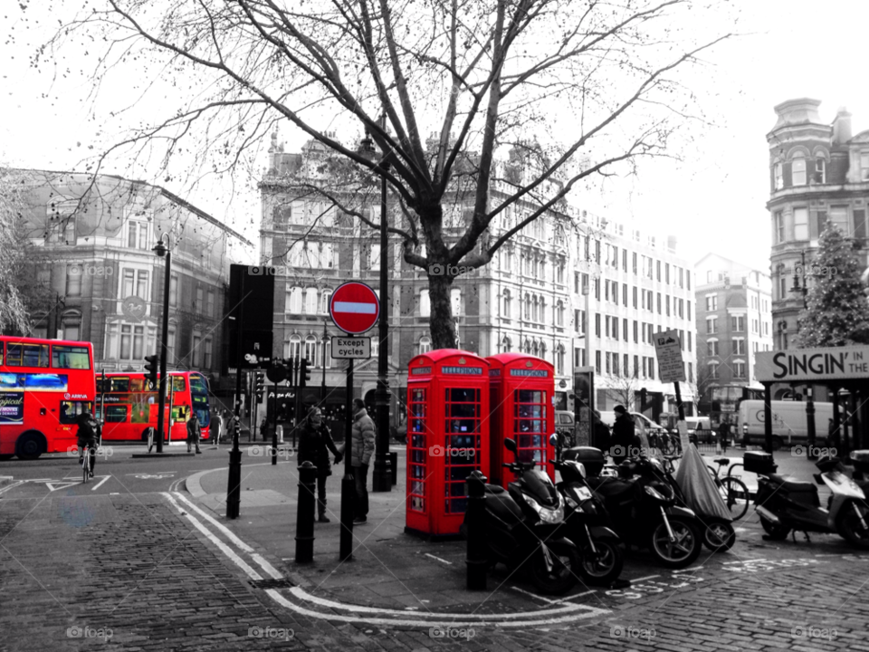 london people red bus by angeljack
