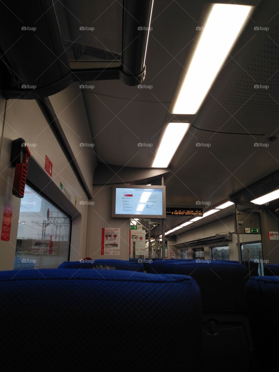 The Moscow Central Circle train inside