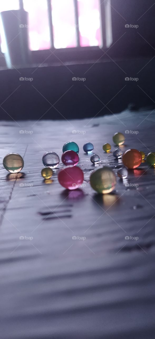 colourful water drops