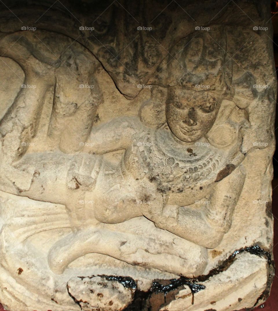 Flying Portent : A nymph sculpture from an ancient mysticakl place of worship in India's Eastern Himalaya ( courtesy : JN Nehru State Museum, Itanagar)