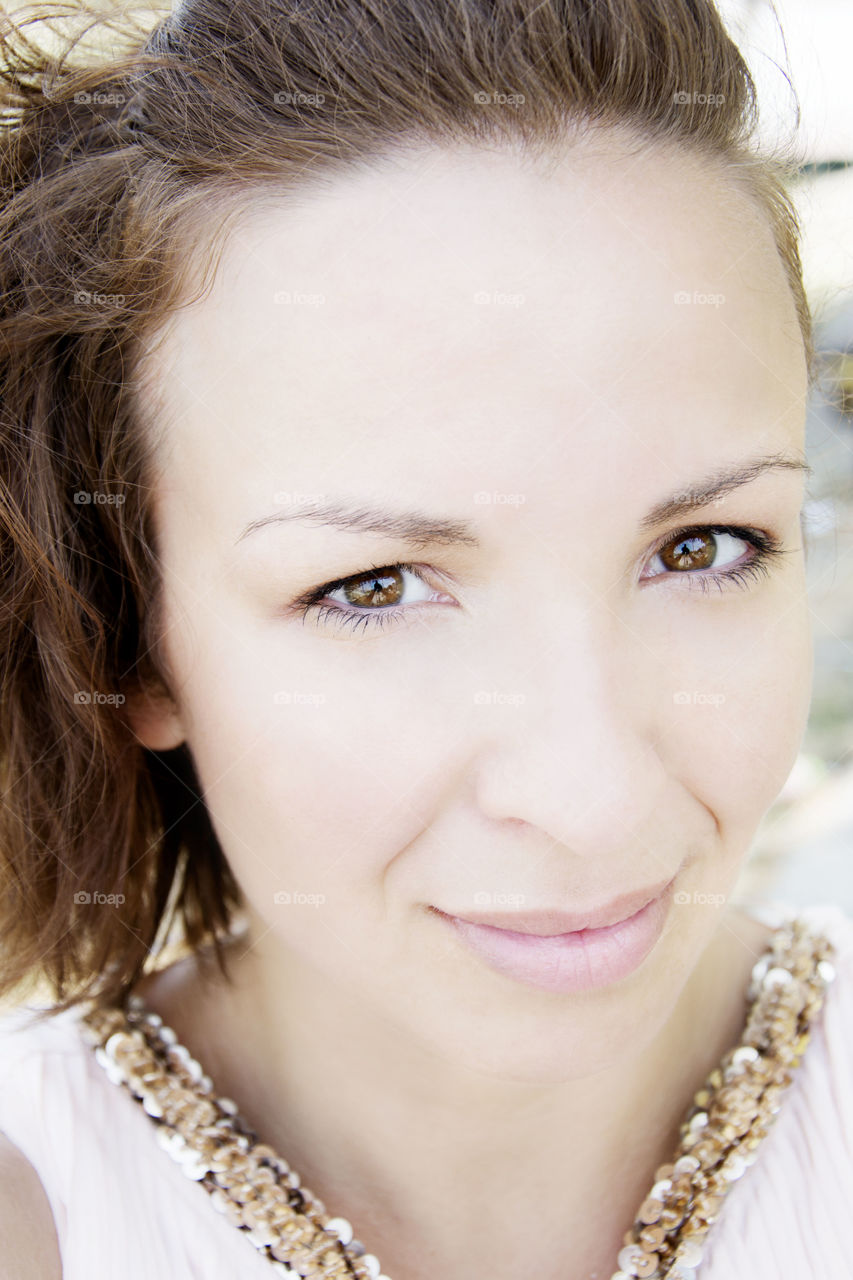 woman's potrait. beautiful woman's portrait closeup