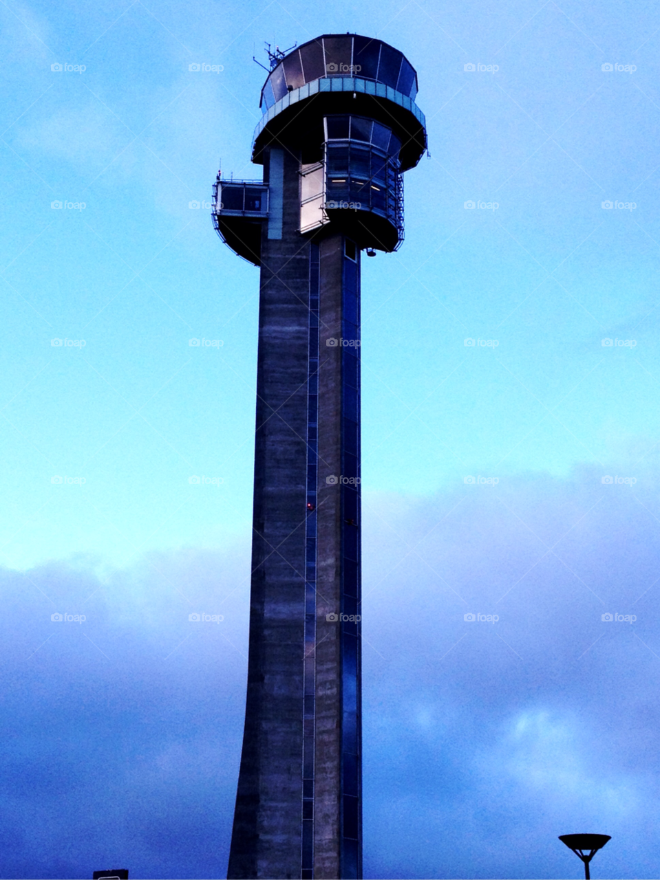 airport building sky blue by arman