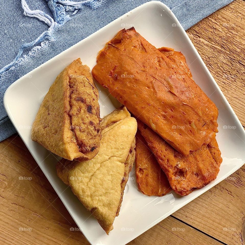 Yam Abacus seeds, yong tau fu tau kwa and otah Hakka dishes 