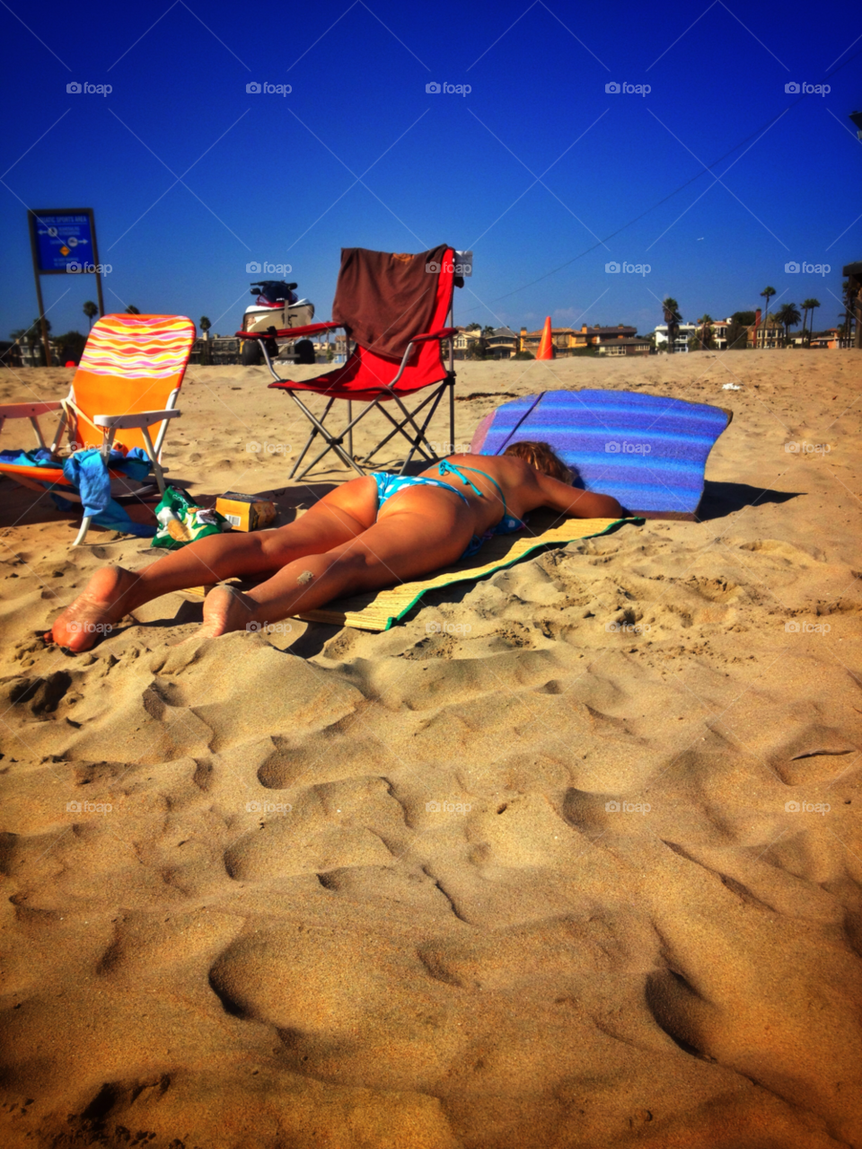 chairs california beach sky by analia