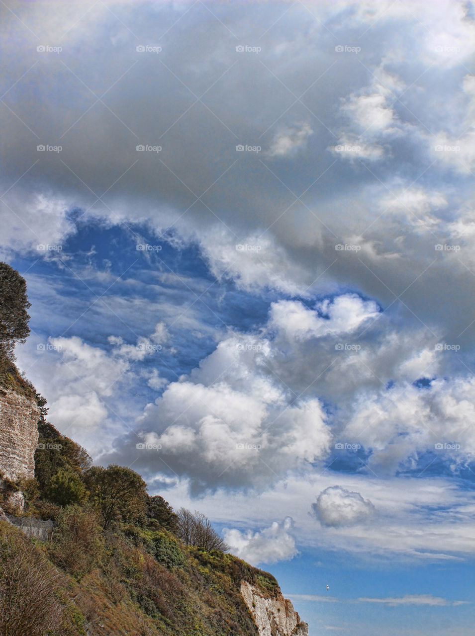 sky blue summer clouds by chris7ben