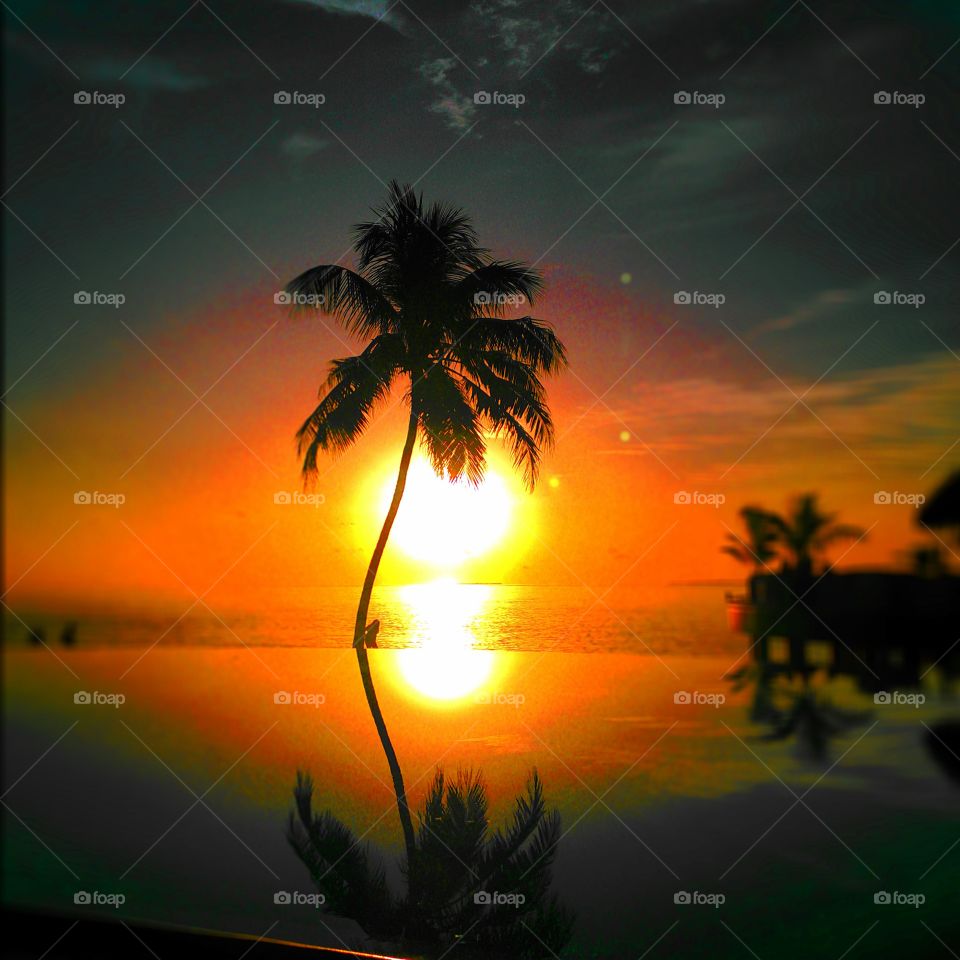 sunset Maldives