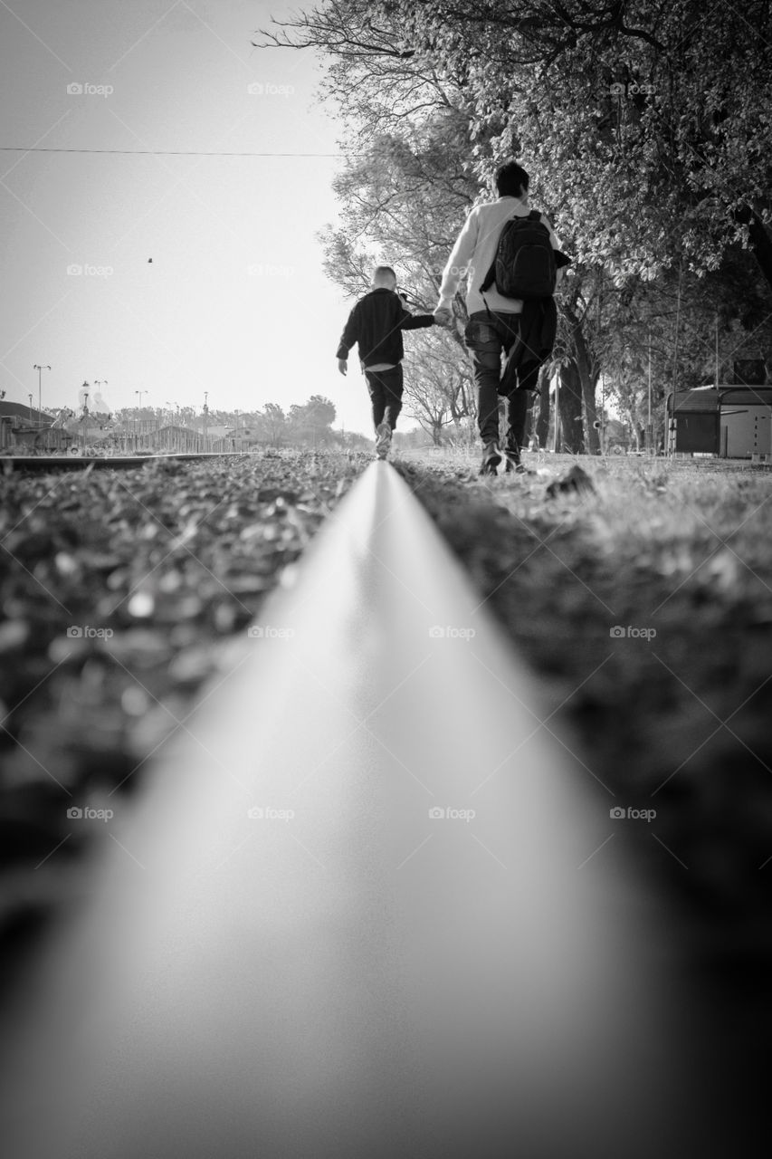 black and white autumn road