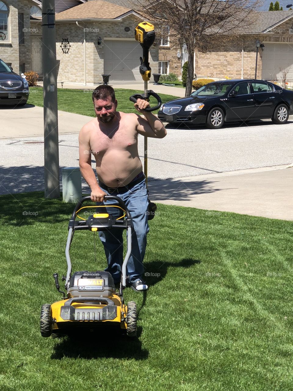 Working Hard To Keep The Lawn Green!