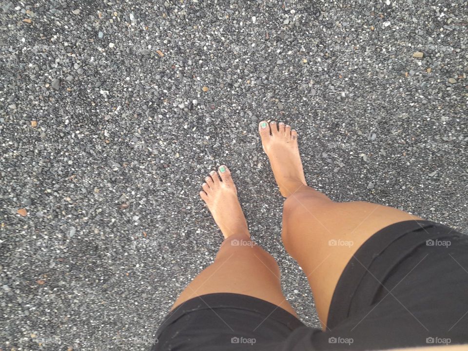 Barefoot walking in the sands is so relaxing
