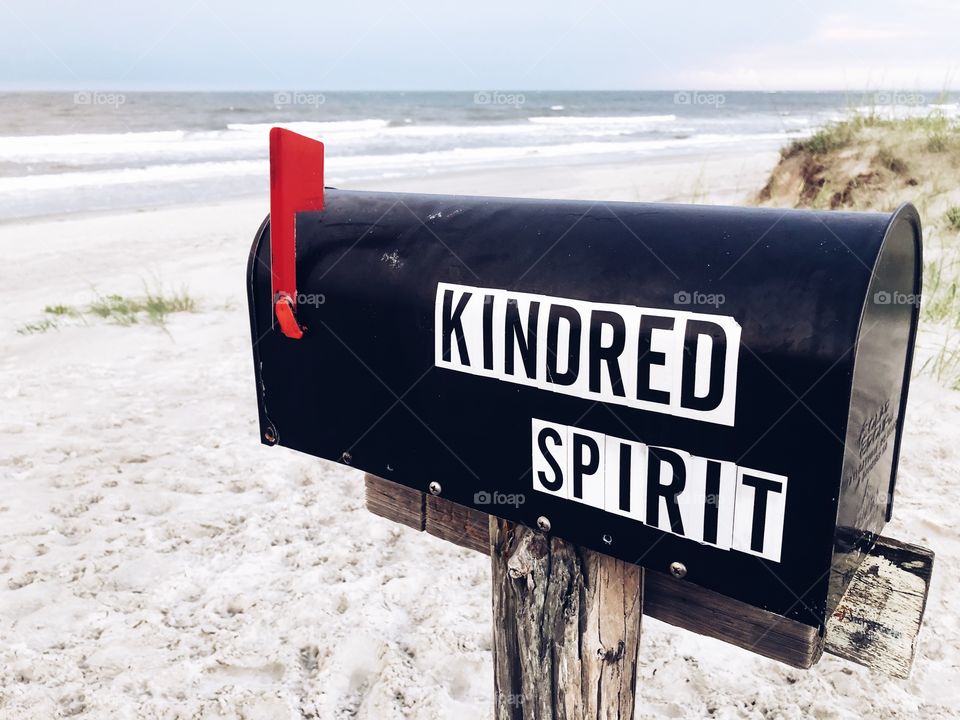 Kindred spirit mailbox location on the beach in North Carolina. Free your spirit by sharing what’s on your mind in a letter and depositing in mailbox. Features in Nicholas Sparks new book coming this fall.