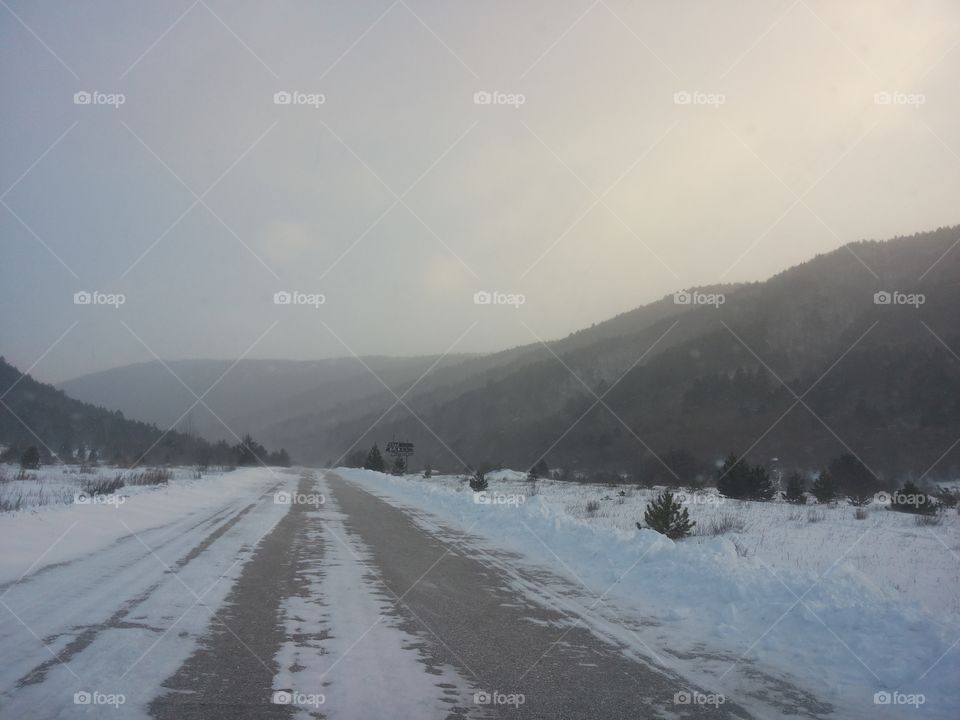 Snow road