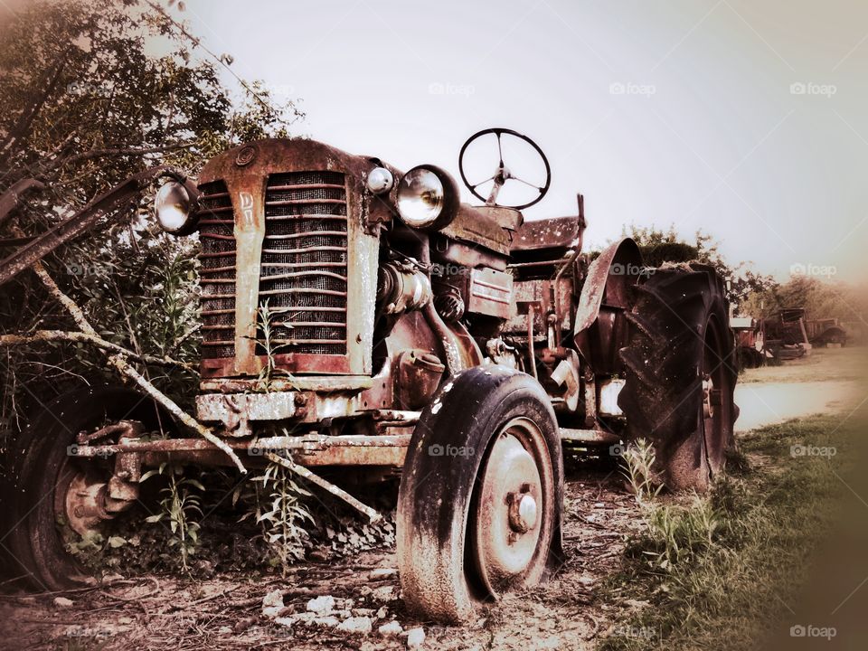 old tractor