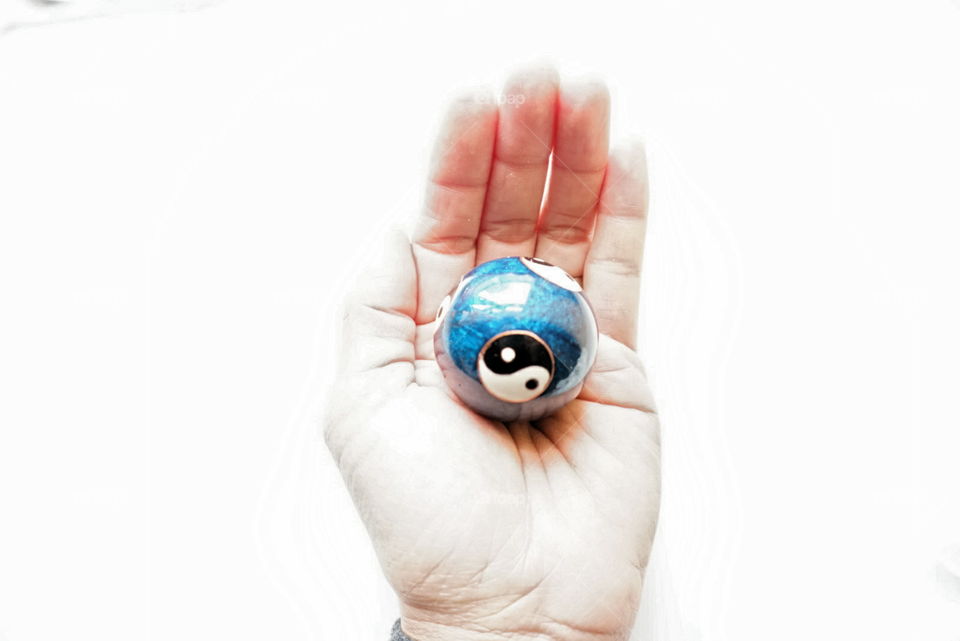 Yin & Yang Ball on Palm