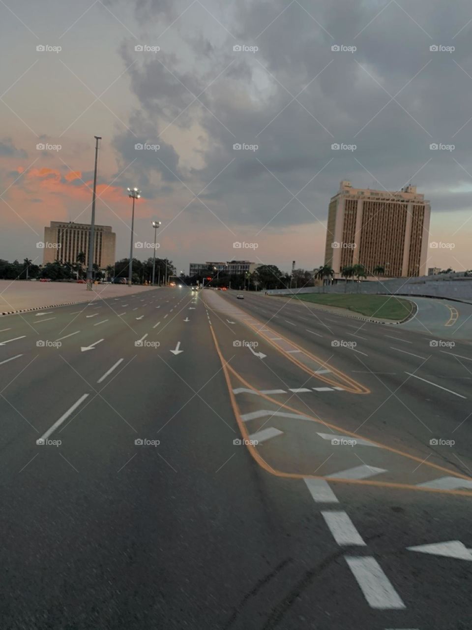 Cuba highway, Feb 2023 in colour portrait 