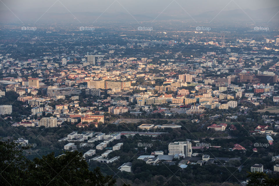 Chiang mai city in the evening Thailand 