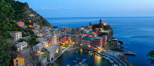 Night scenary of Vernazza, Liguria Italy