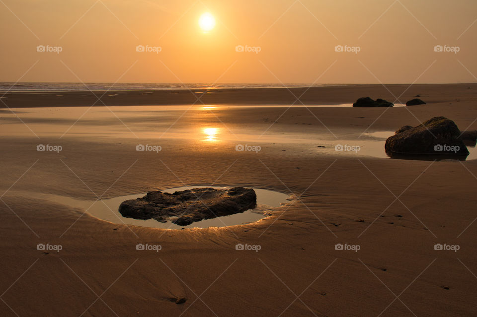 Sunrise at Hartlepool beach
