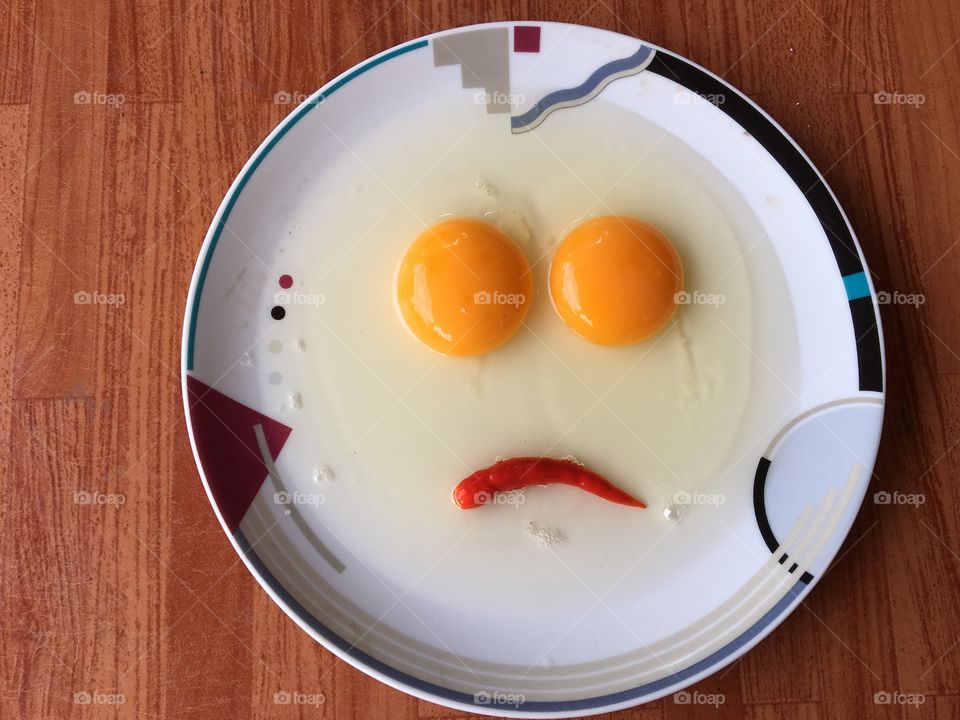 Eggs in a sad