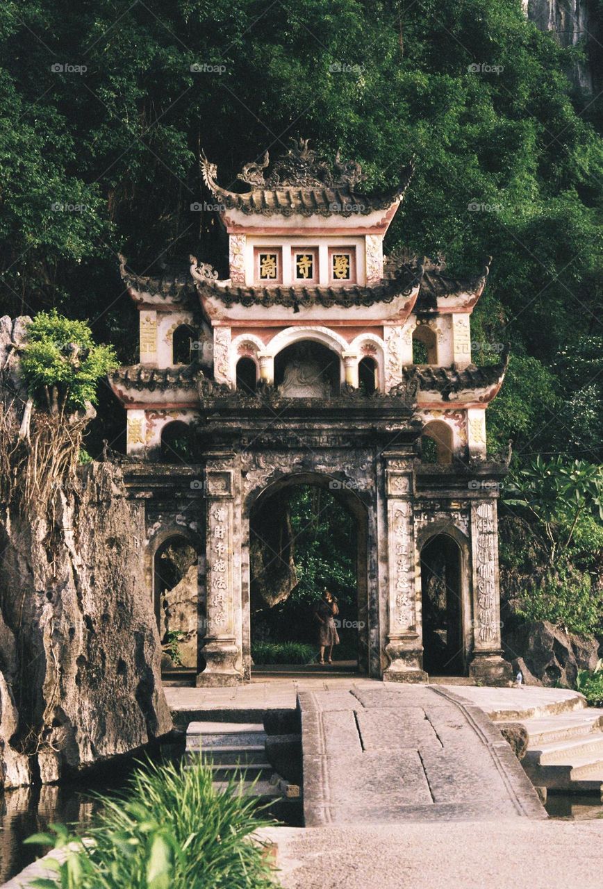 Entrance to pagoda in Vietnam 
