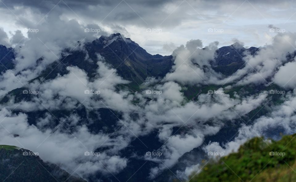 when you can just almost touch and feel the puffy clouds, Garhwal, Himachal Pradesh, India