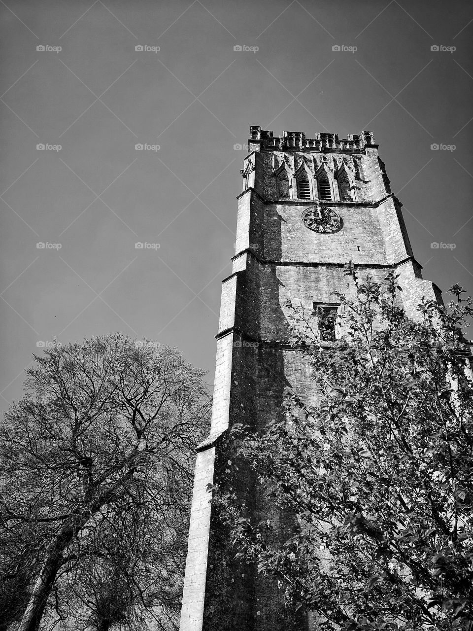 Northleach Church Tower in cotswolds