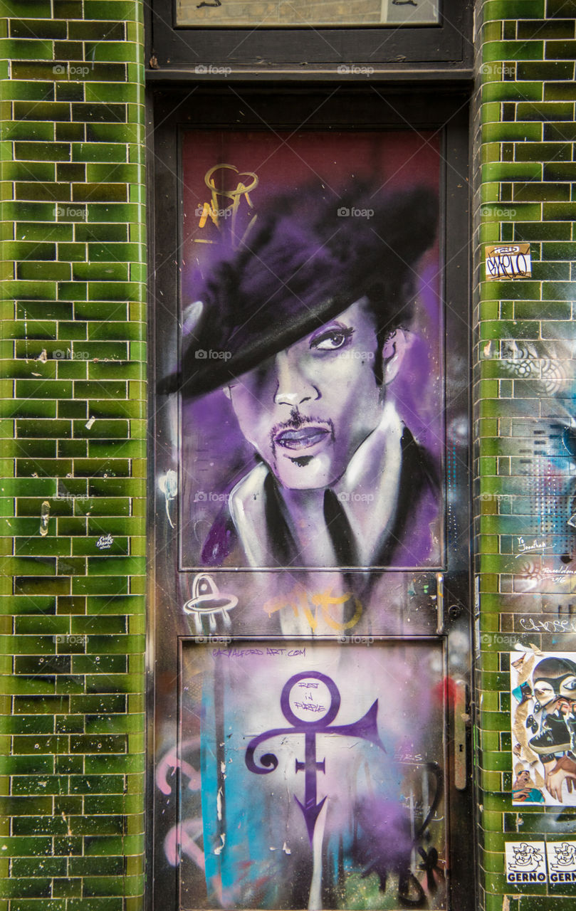 Purple rain graffiti 