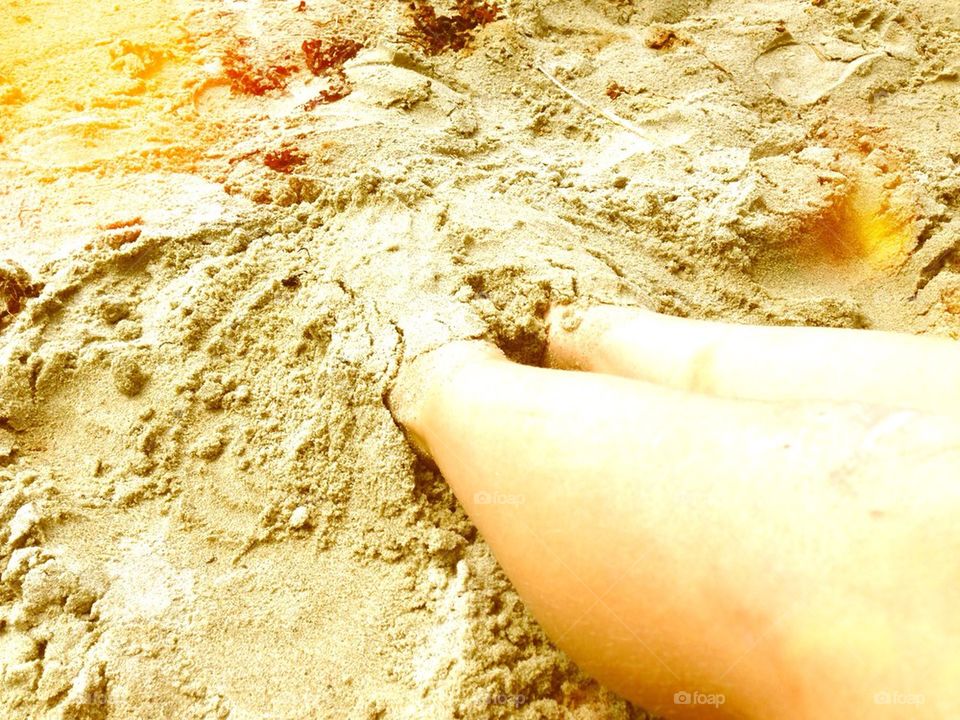 Sand mellan tårna