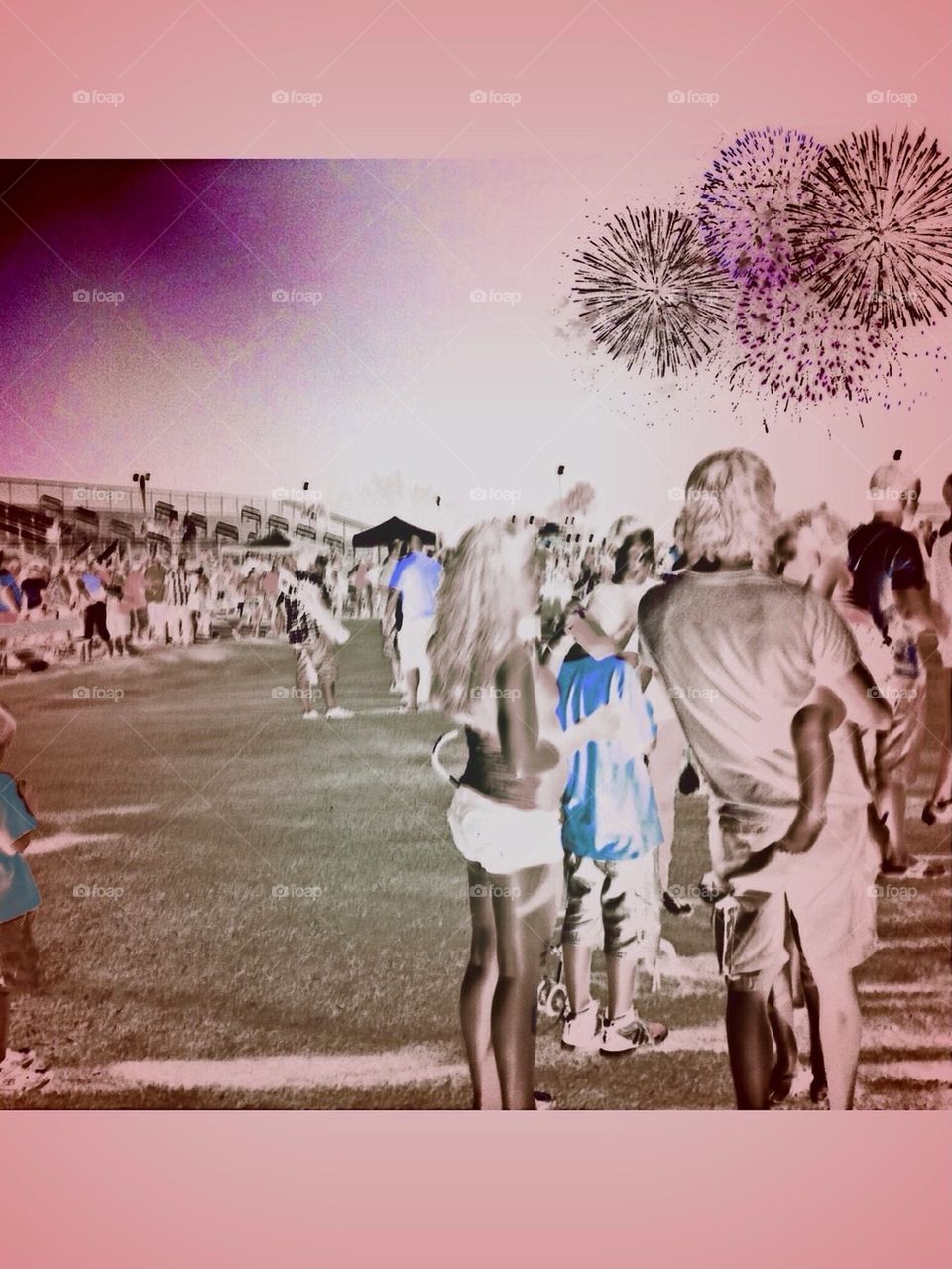 Fireworks in reverse