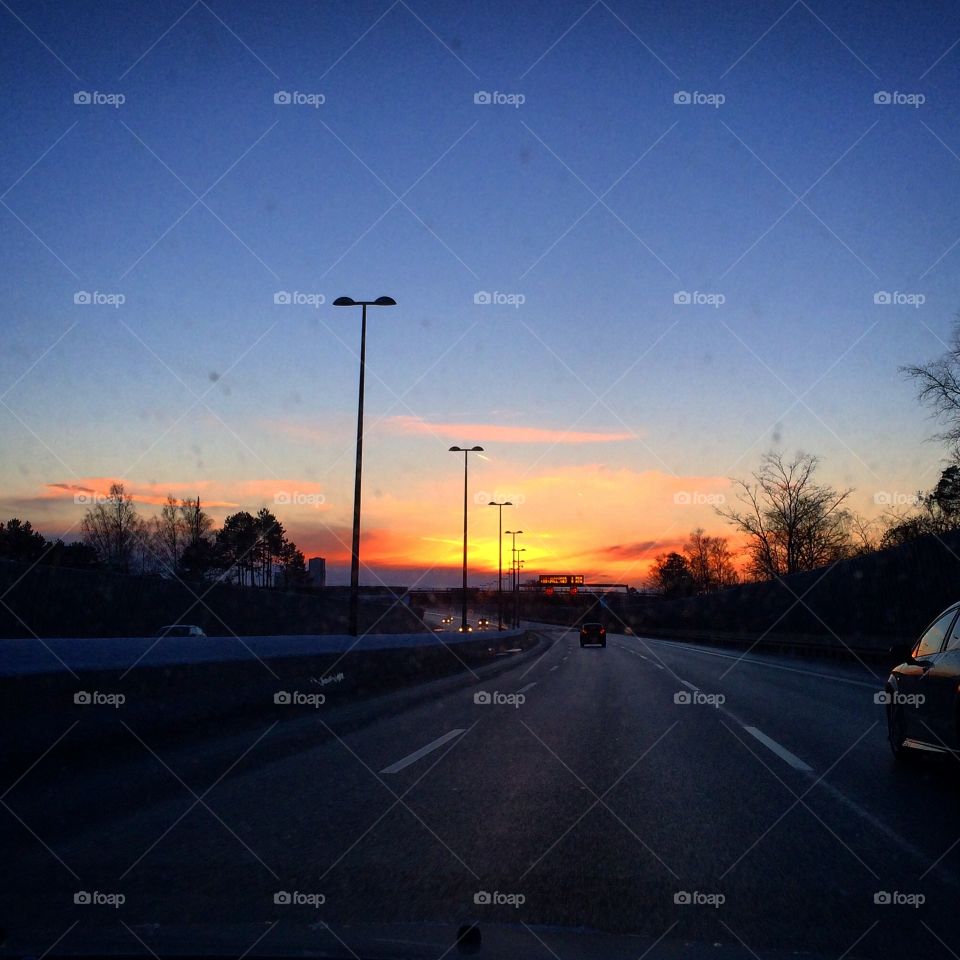 See you again. Sunset, driving, relaxing.