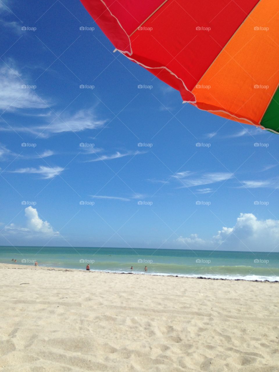 Beautiful sand and sky ocean scene