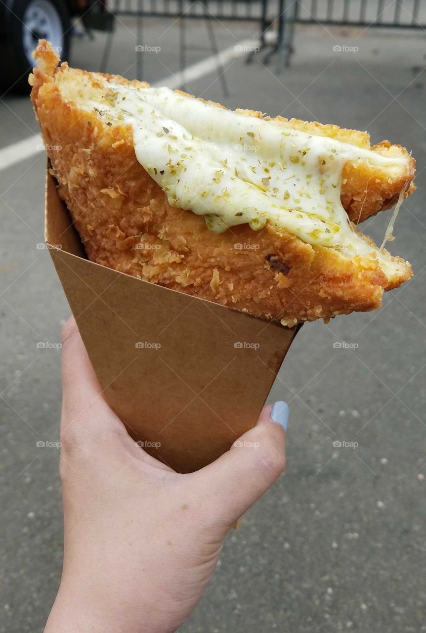 Deep Fried Mozzarella Sandwich