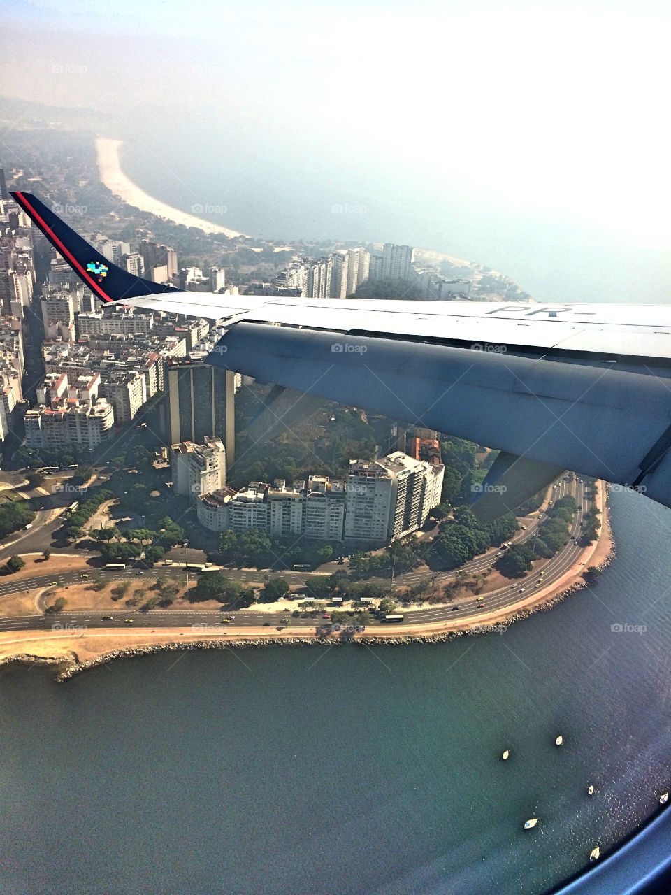 Sky. Flying over Rio de Janeiro 