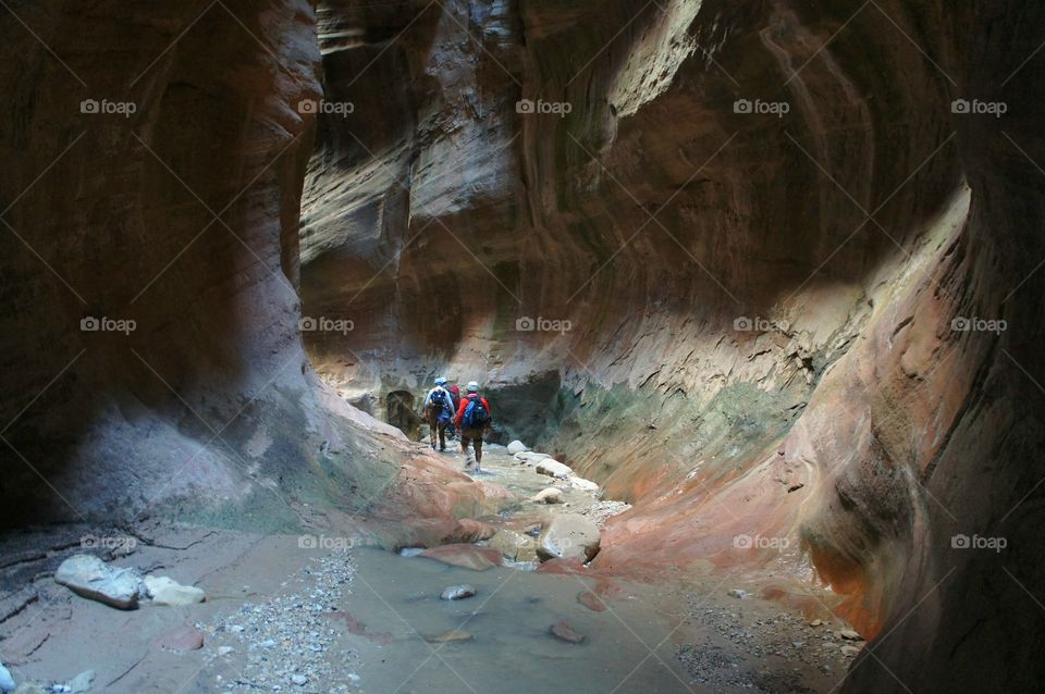 Orderville Canyon. A tunnel feeling slot in Orderville Canyon