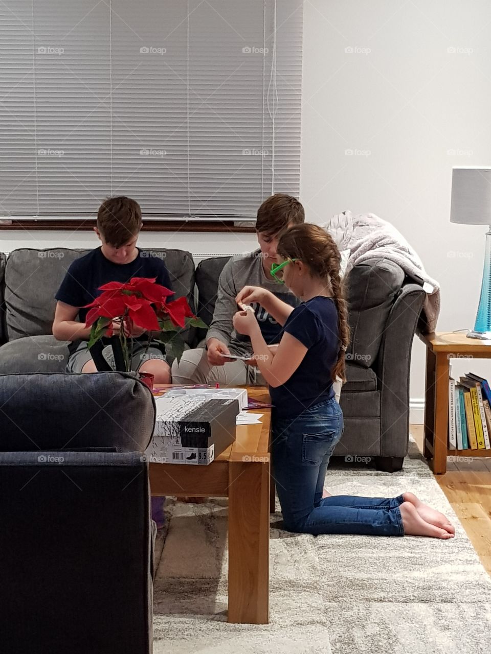 siblings playing a game