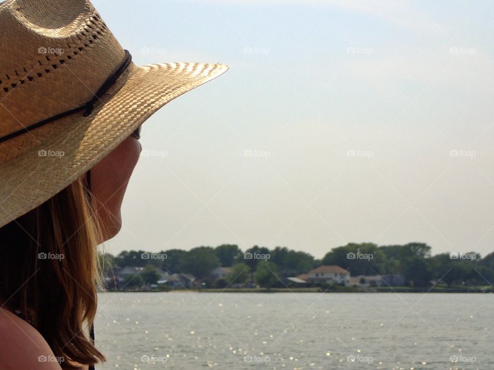 Woman Looking Across Water