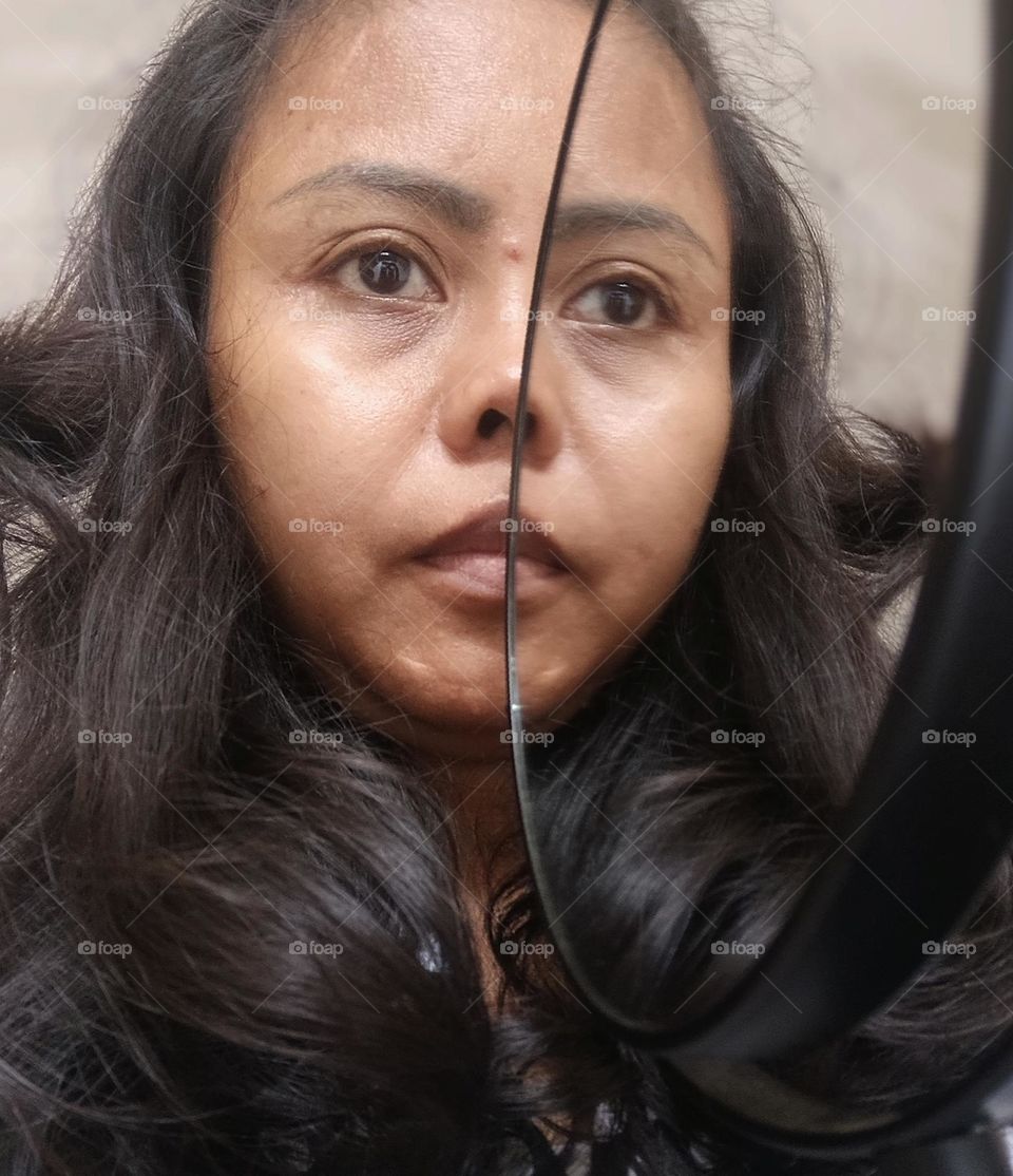 Twinning my face in the mirror