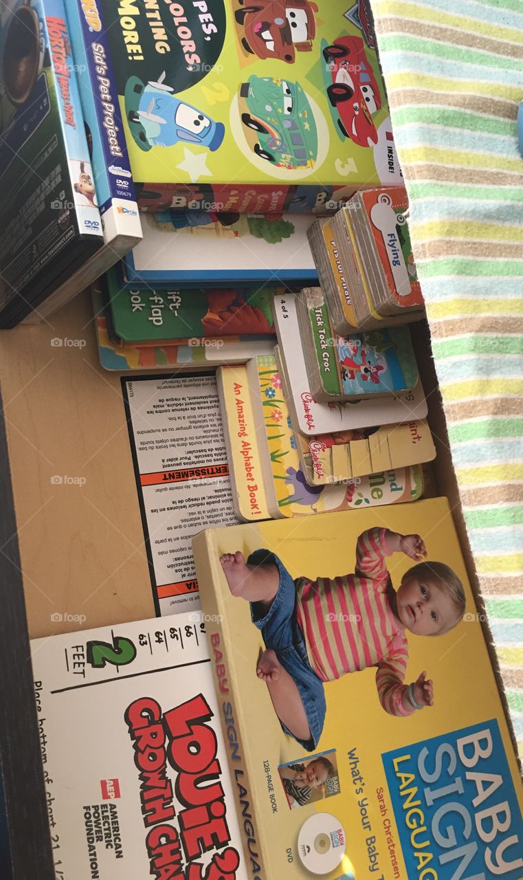 My son’s baby book collection is getting pretty serious too. 