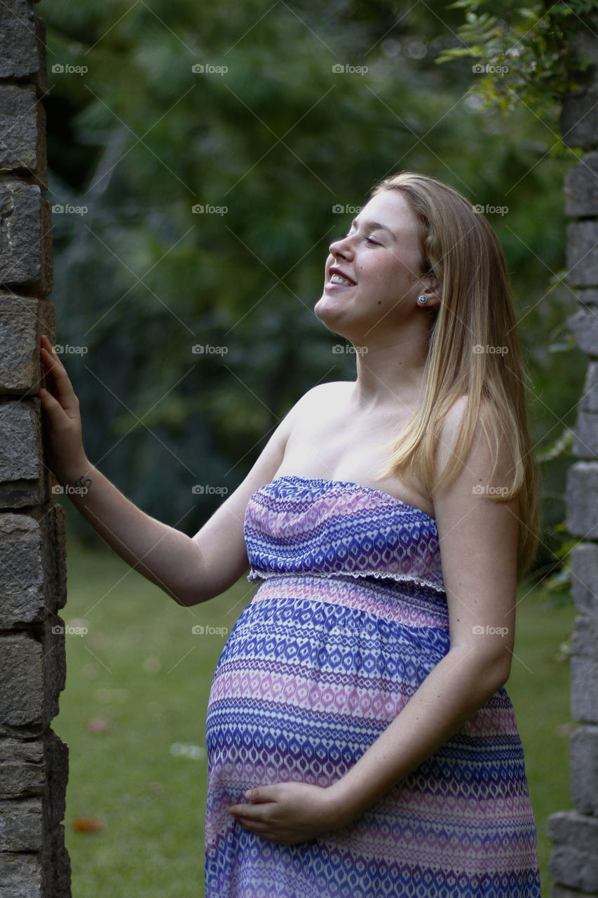 happy pregnant woman