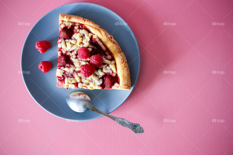 Strawberry pie and berries 