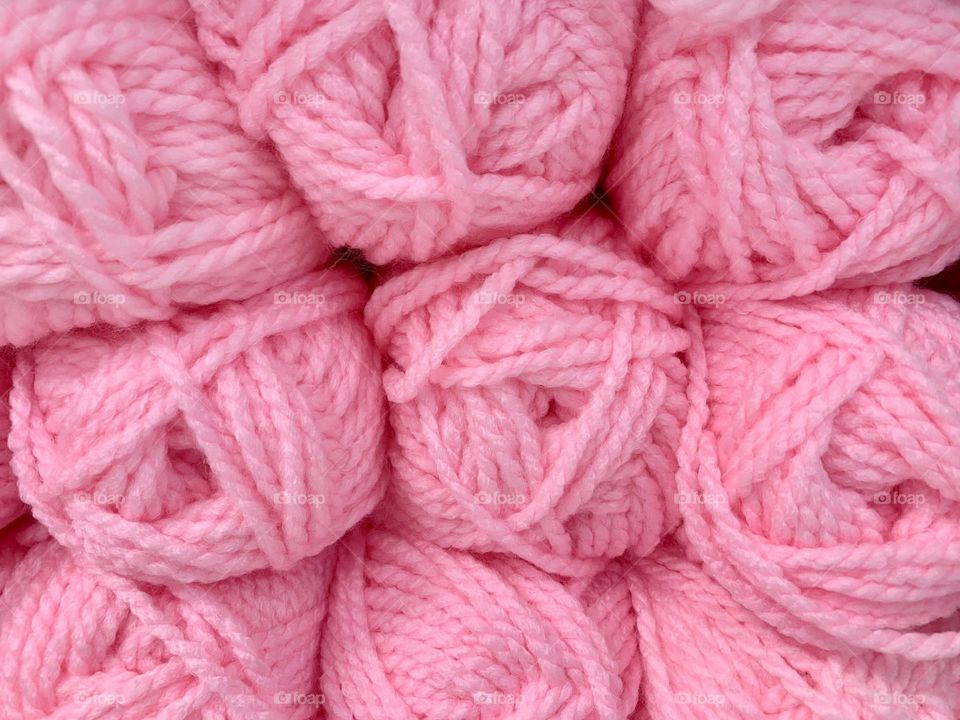 Baby pink yarn